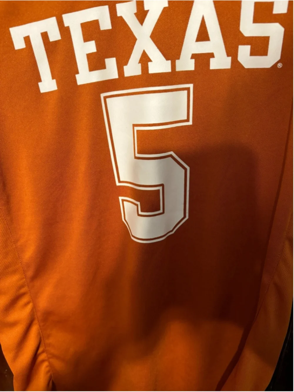 Texas Longhorns #5 Basketball Jersey Men's Size Med Orange